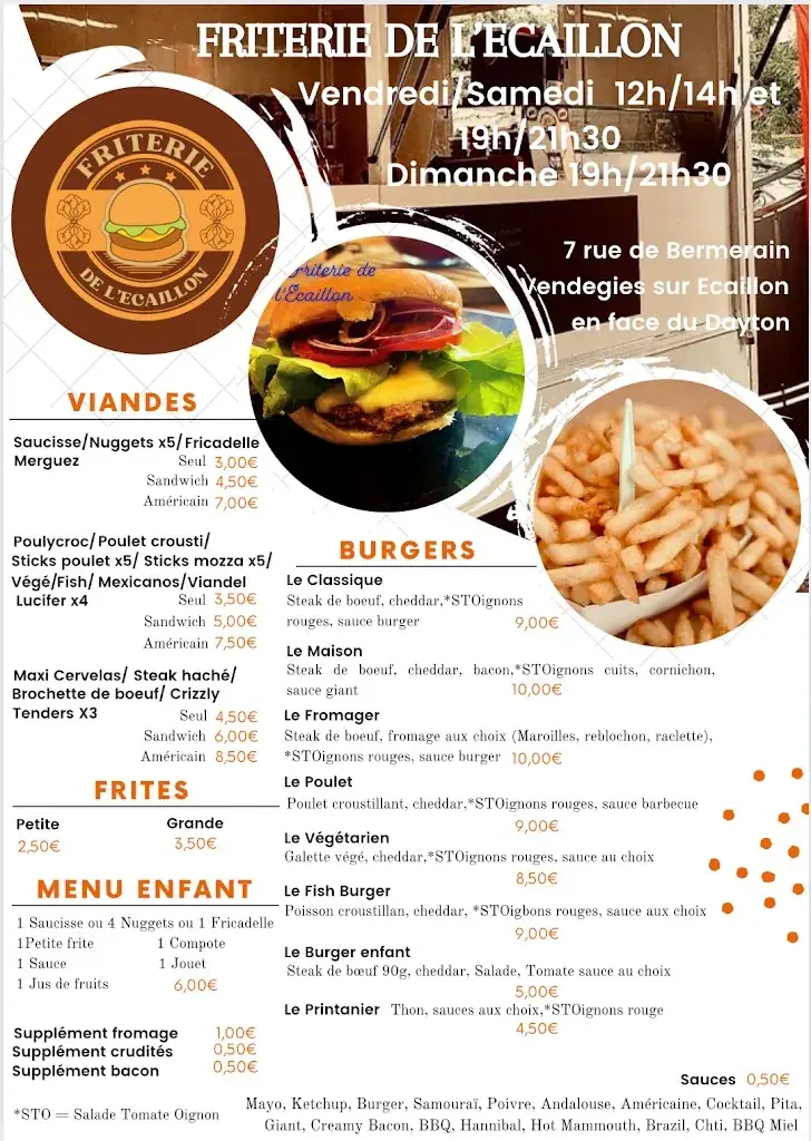 Menu_Friterie de l'Ecaillon_Vendegies-sur-Écaillon_image_1