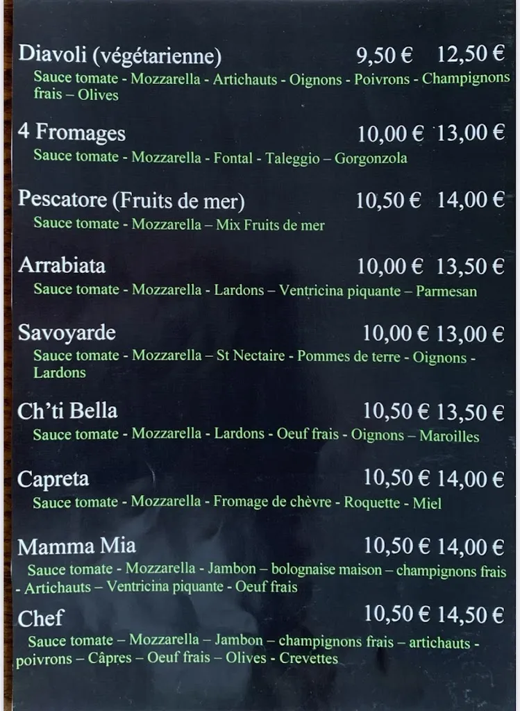 Menu_Restaurant Di Salvo Pizzeria Trattoria vermelles_Vermelles_image_1