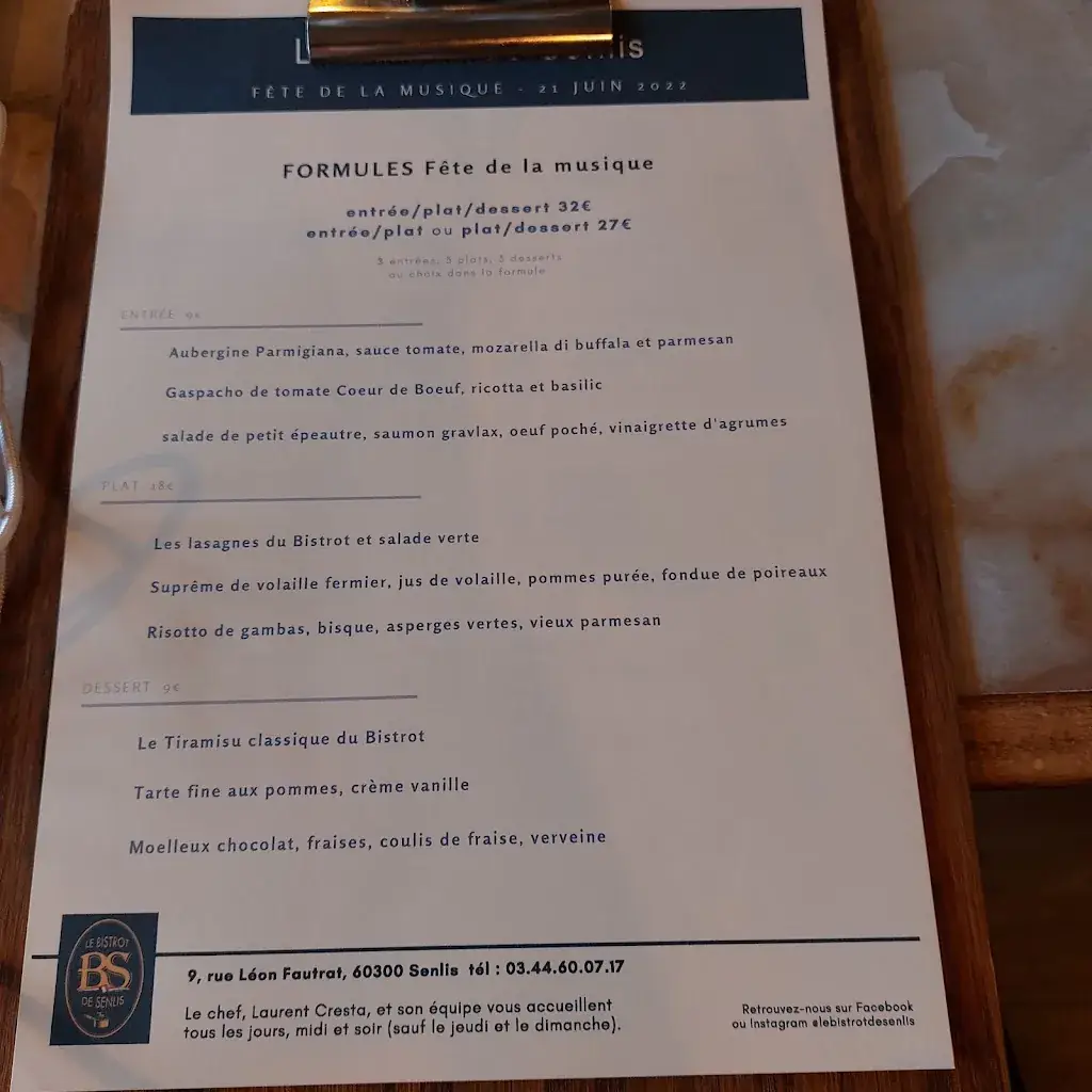 Menu_Le Bistrot de Senlis_Senlis_image_2