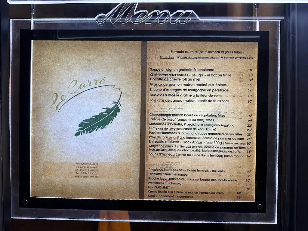 Menu_Restaurant Le Carré_Senlis_image_3