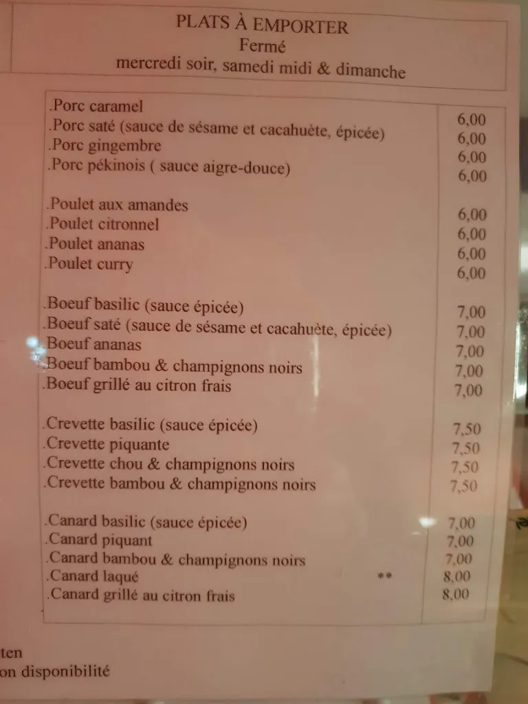 Menu_Restaurant Bol d'Or - Vietnamien_Crolles_image_2