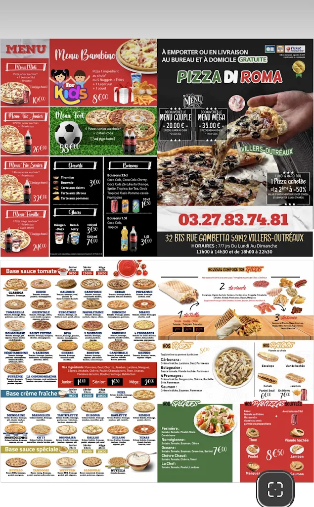 Menu_Pizza Di Roma_Villers-Outréaux_imagen_3
