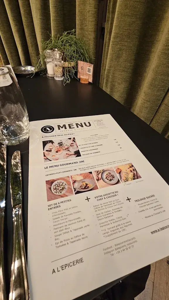 Menu_A L EPICERIE CHANTILLY_Vineuil-Saint-Firmin_image_1