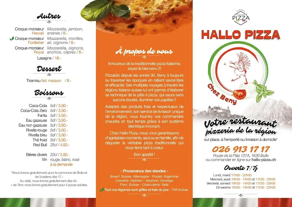 Menu_Hallo pizza chez Beny_Bulle_image_2
