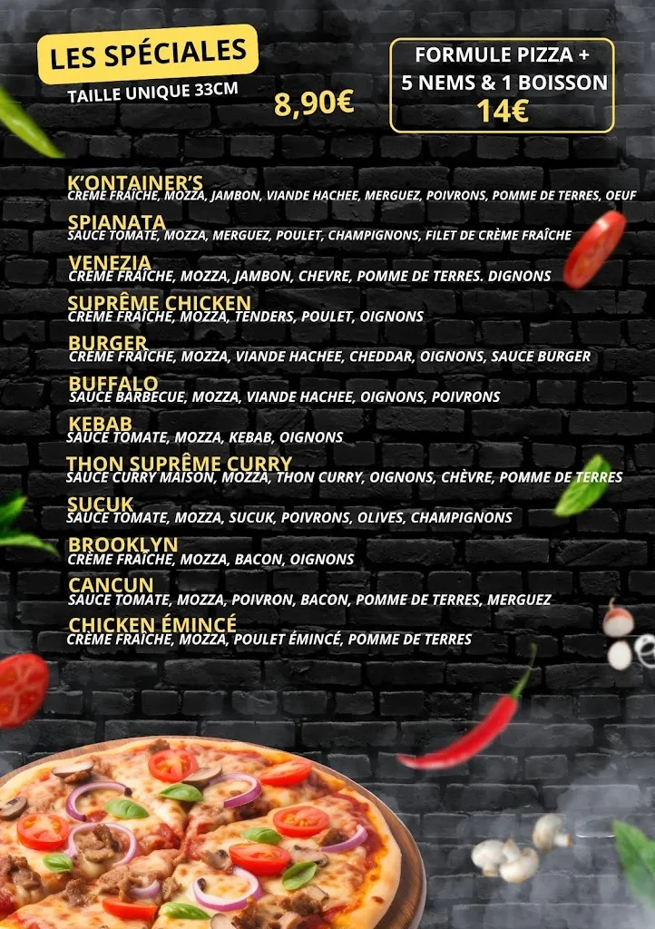 Menu_Pizza à emporter et en livraison au Kontainers_Villers-Saint-Paul_image_2