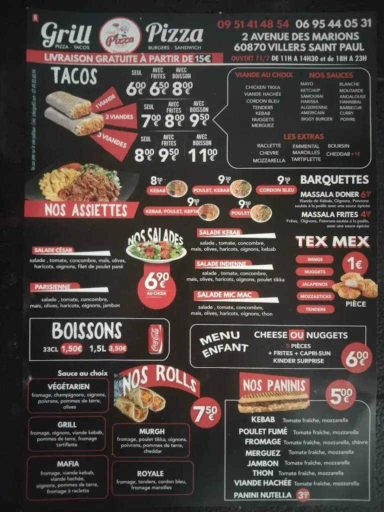 Menu_Grill Pizza Express_Villers-Saint-Paul_image_2