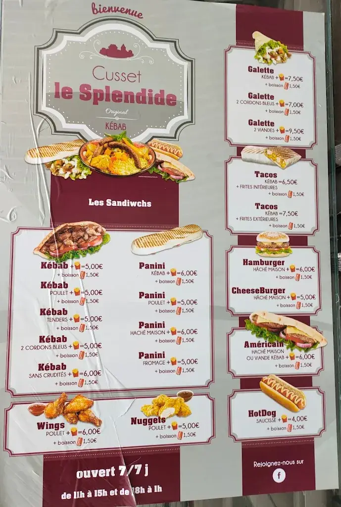 Menü_Cusset Le Splendide_Cusset_Bild_1