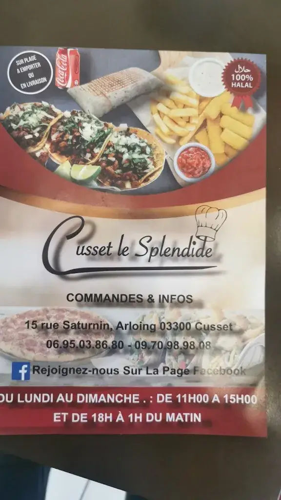 Menü_Cusset Le Splendide_Cusset_Bild_2