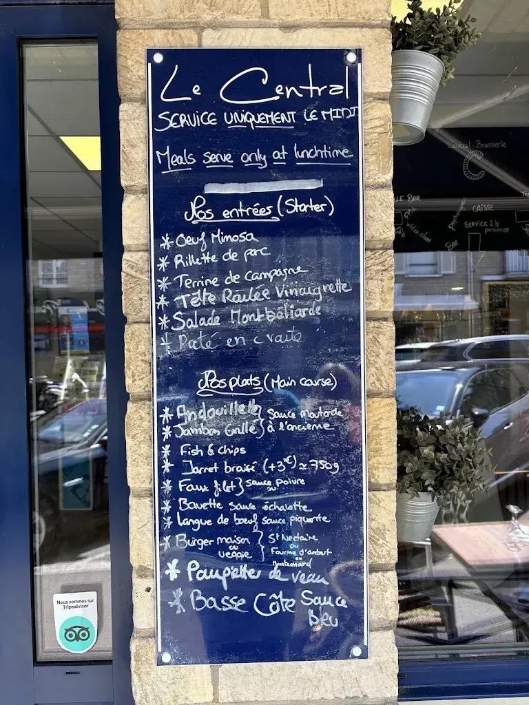 Menu_Le Central Brasserie_Villers-Bocage_image_1