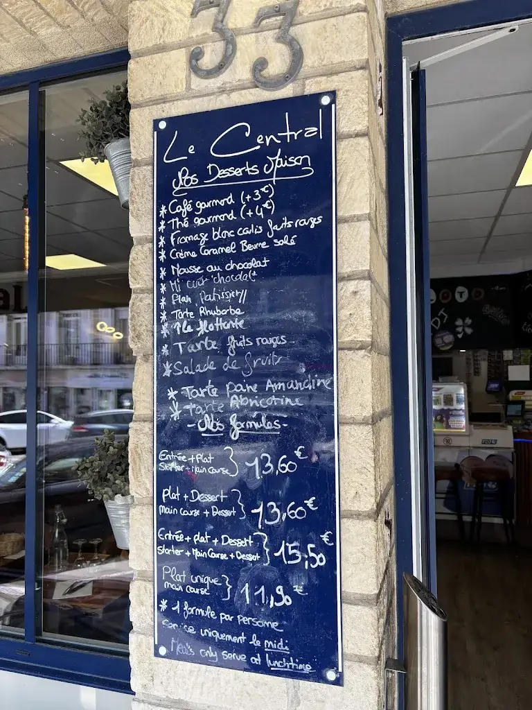 Menu_Le Central Brasserie_Villers-Bocage_image_2
