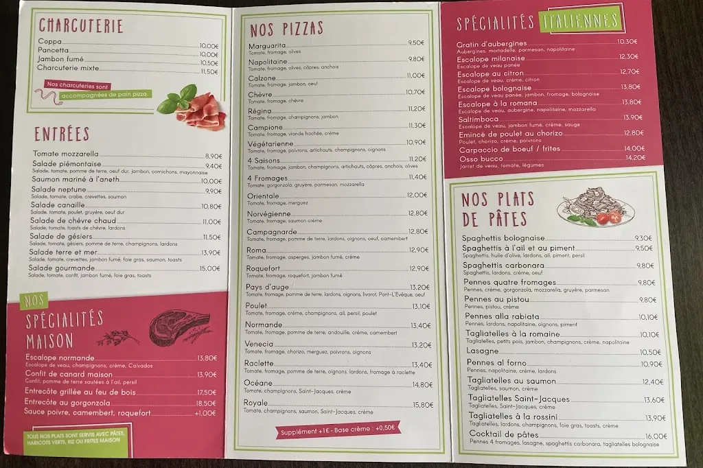 Menu_Les Quatre Saisons_Villers-Bocage_image_1