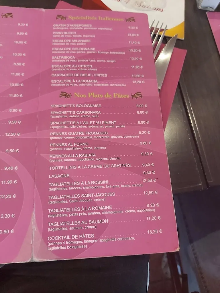 Menu_Les Quatre Saisons_Villers-Bocage_image_2