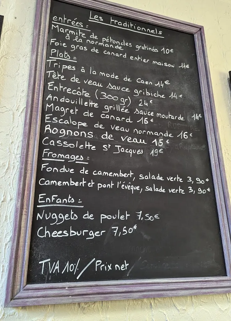 Menu_Au Vrai Normand Villers Bocage_Villers-Bocage_image_3