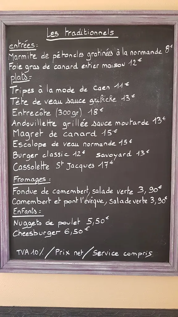 Menu_Au Vrai Normand Villers Bocage_Villers-Bocage_image_4