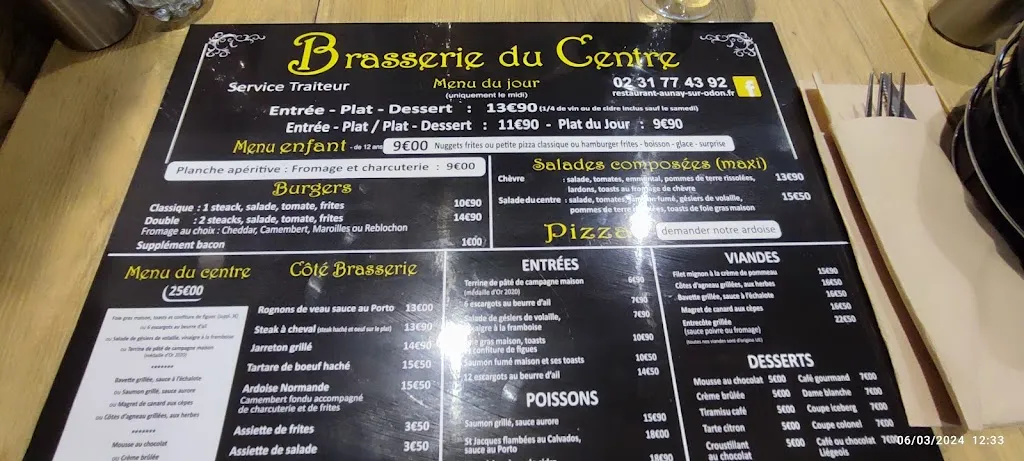 Menu_Brasserie du Centre - Pizzeria / Cuisine Française_d'Aunay_image_3