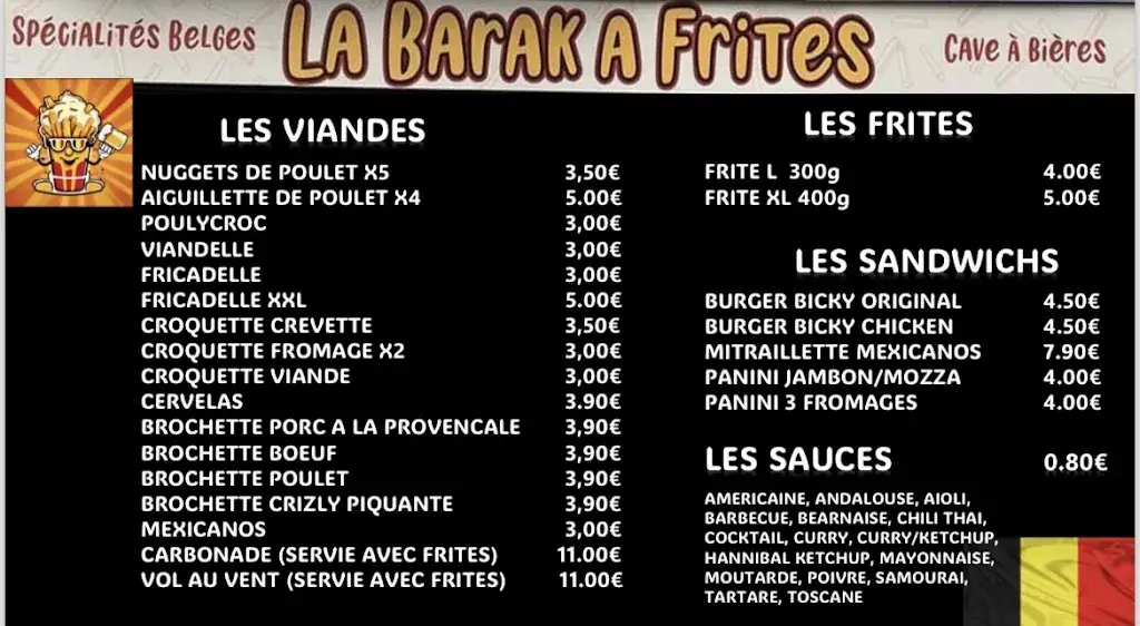 Menu_La Barak A Frites_Villers-Bocage_image_1