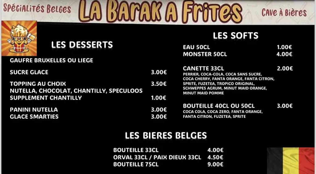 Menu_La Barak A Frites_Villers-Bocage_image_2