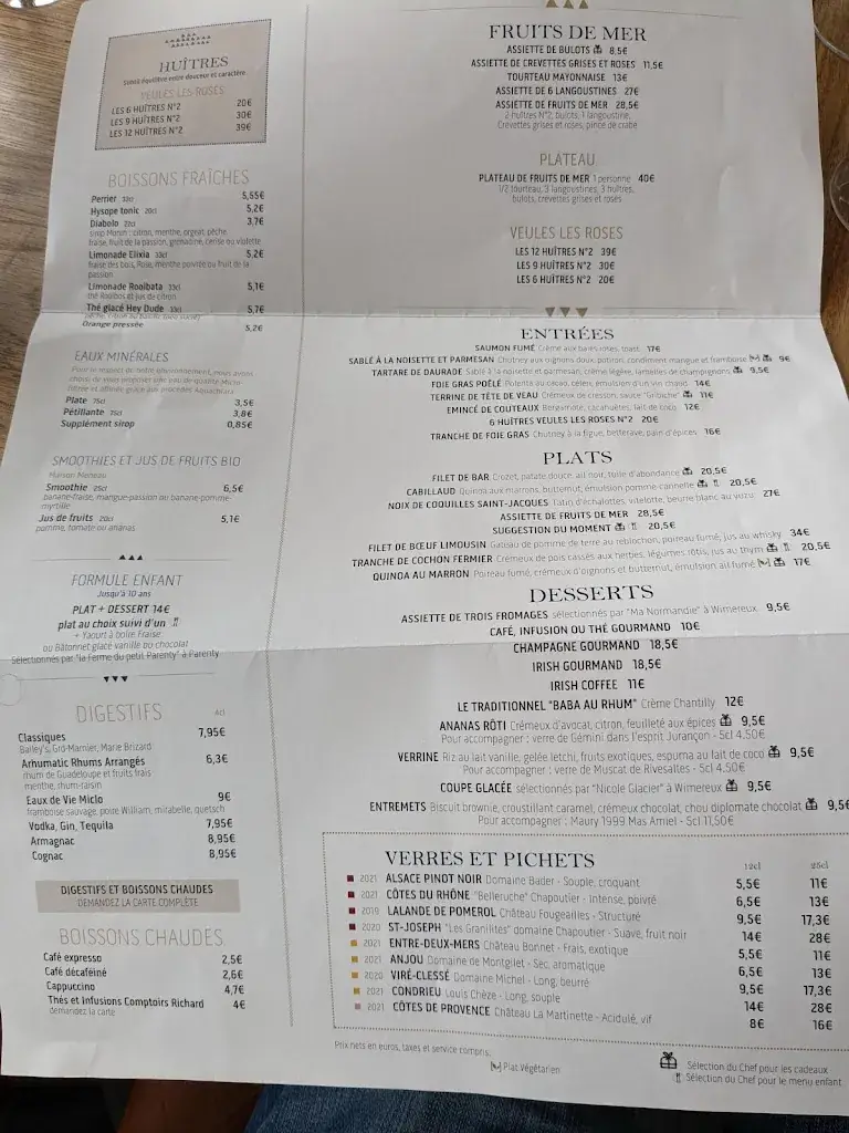 Menu_l’Atlantic le restaurant, le bar, le salon de thé_Wimereux_image_1