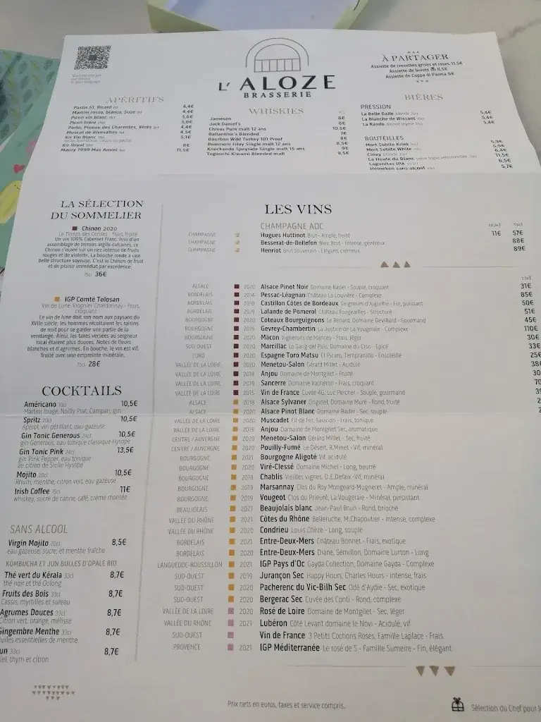 Menu_l’Atlantic le restaurant, le bar, le salon de thé_Wimereux_image_2