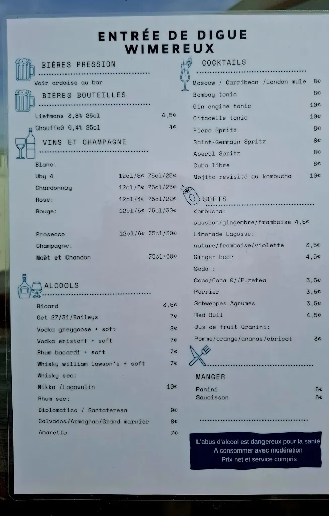 Menu_Hôtel Restaurant Le Spéranza_Wimereux_image_1