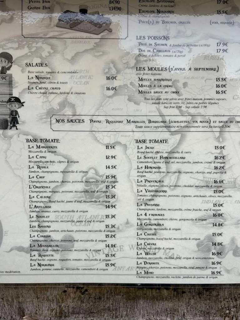 Menu_Restaurant Le Pirate_Wimereux_image_4
