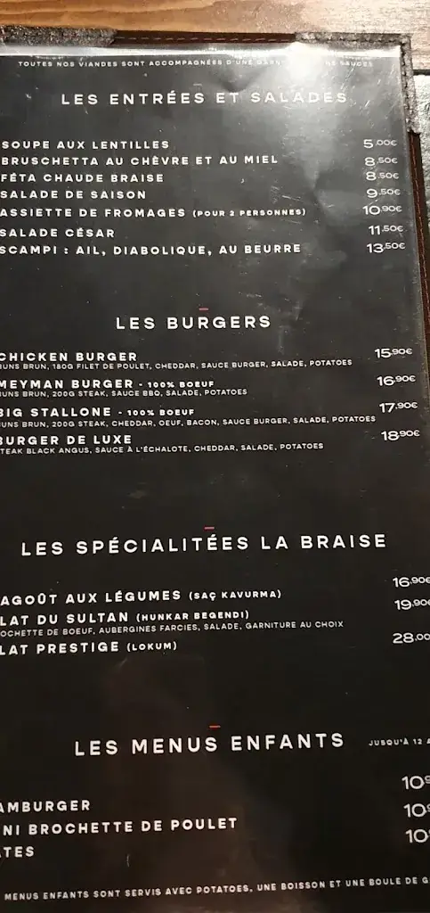 Menu_Restaurant La Braise Grill & Steak_Wattrelos_image_3