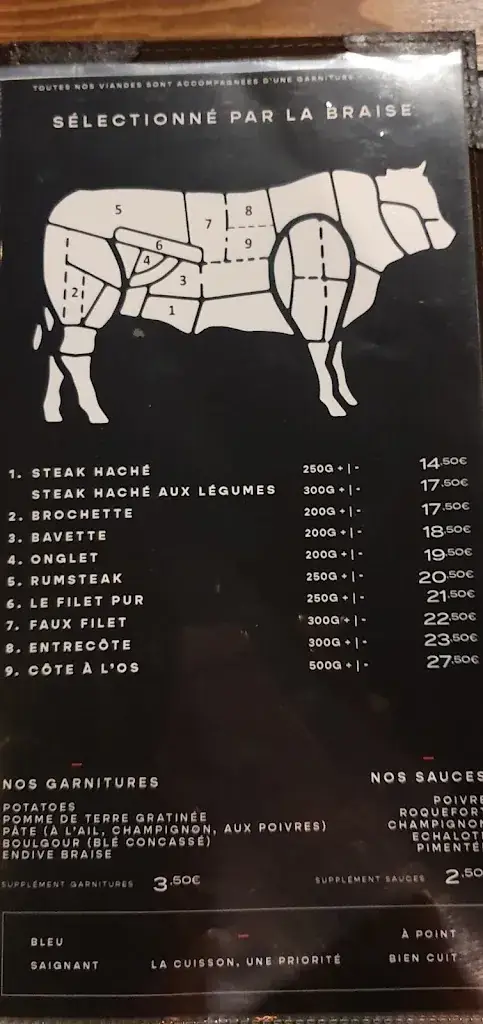 Menu_Restaurant La Braise Grill & Steak_Wattrelos_image_4