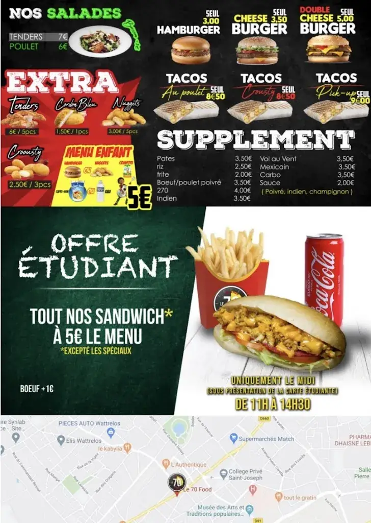 Menü_Le 70 Food_Wattrelos_Bild_1