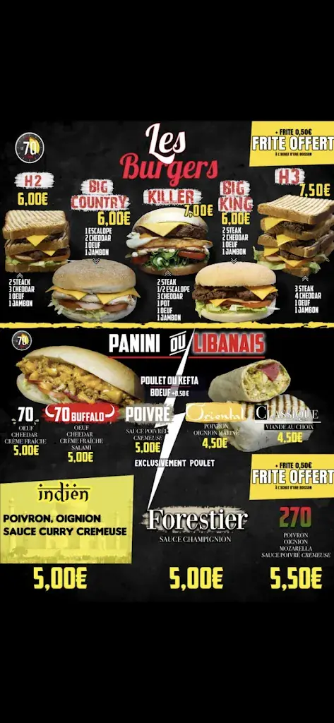 Menü_Le 70 Food_Wattrelos_Bild_2