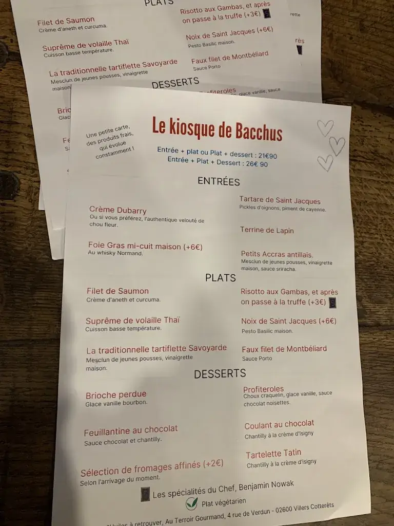 Menu_Le kiosque de Bacchus_Villers-Cotterêts_image_3