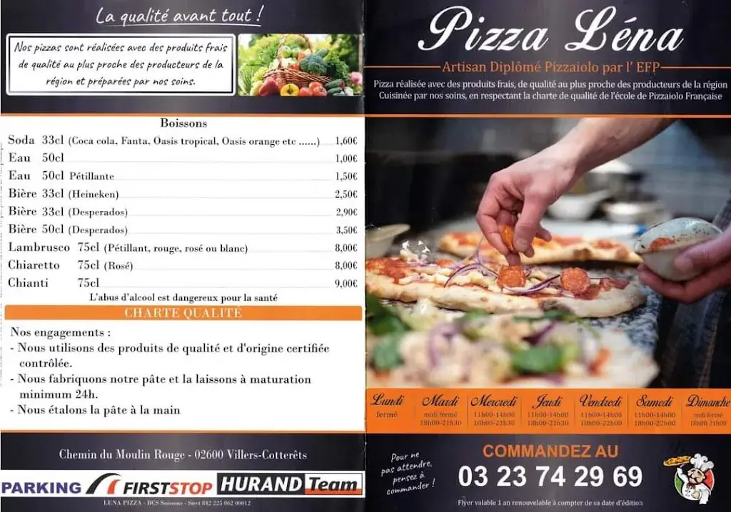 Menu_PIZZA LENA Villers-Cotterêts_Villers-Cotterêts_image_1