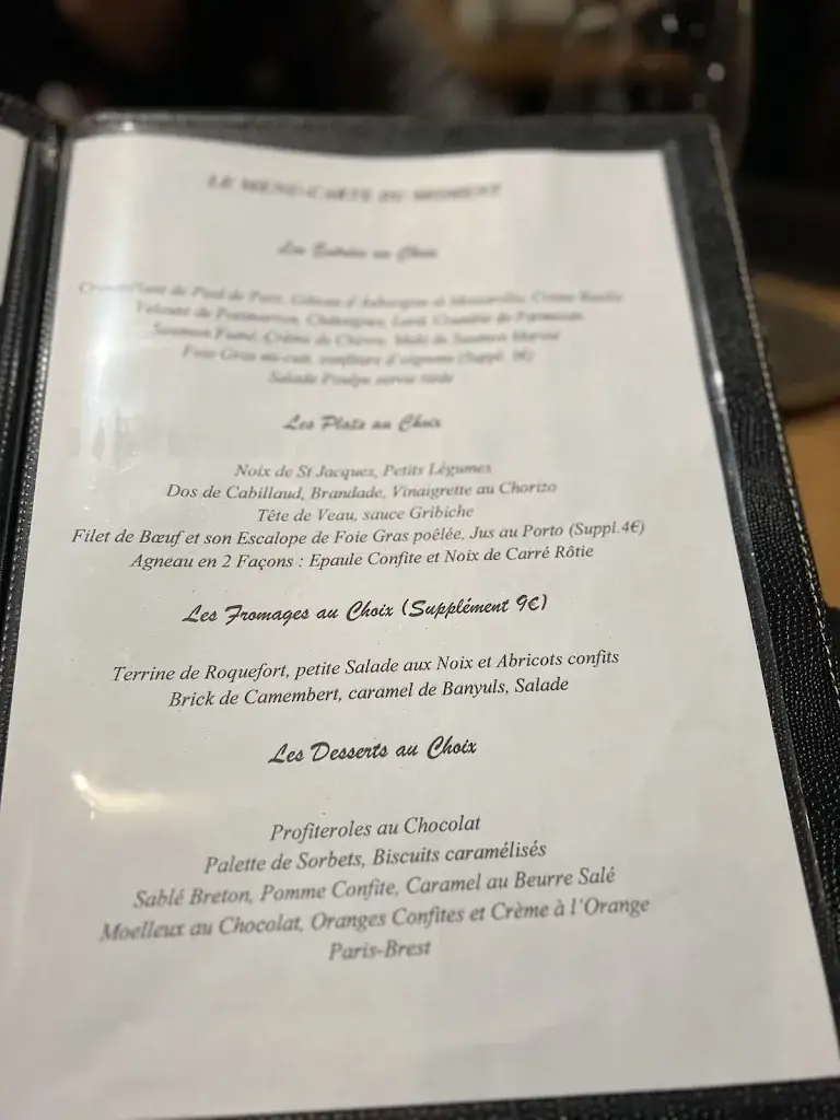 Menu_L'Escu de Rohan-Restaurant français_Rochefort-en-Yvelines_image_1