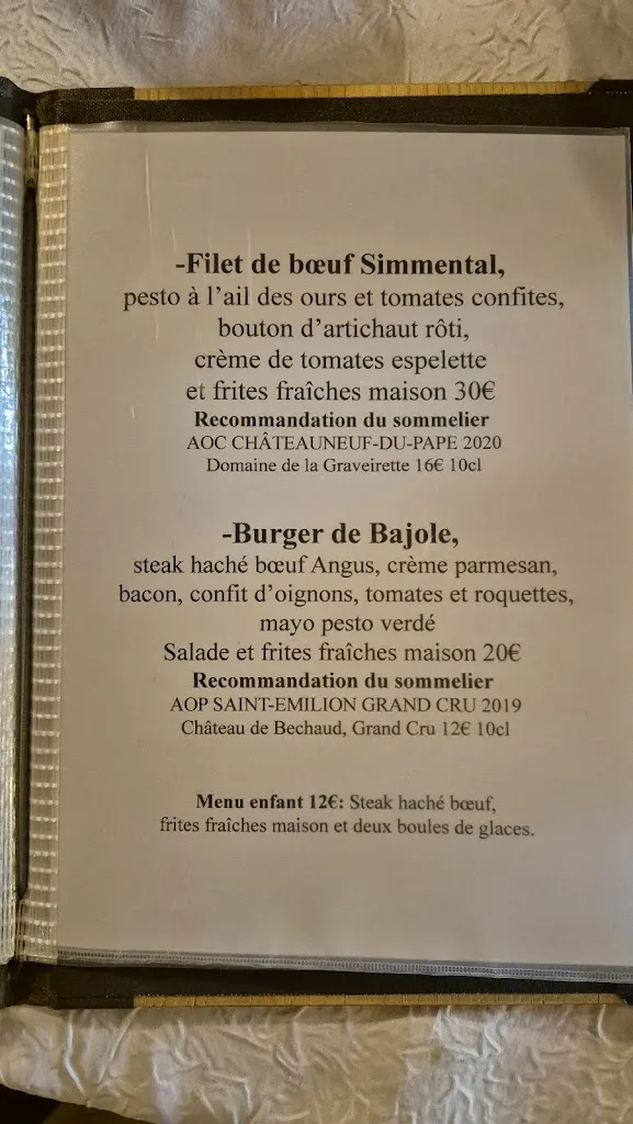 Menu_Auberge de Bajole_Copponex_image_1