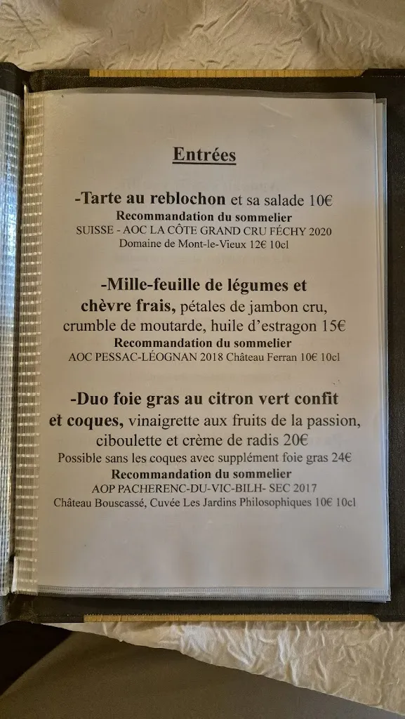 Menu_Auberge de Bajole_Copponex_image_2
