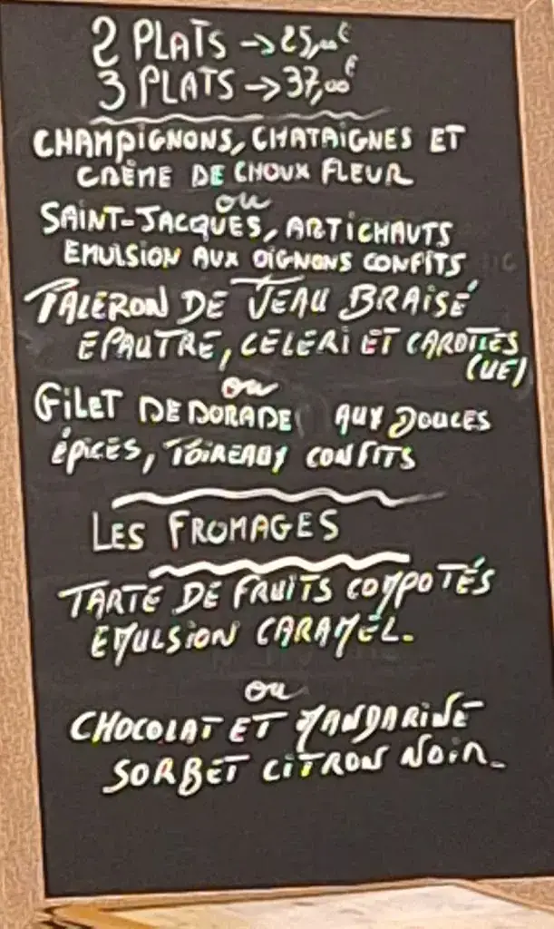 Menü_Le saint trop'_Montluçon_Bild_1