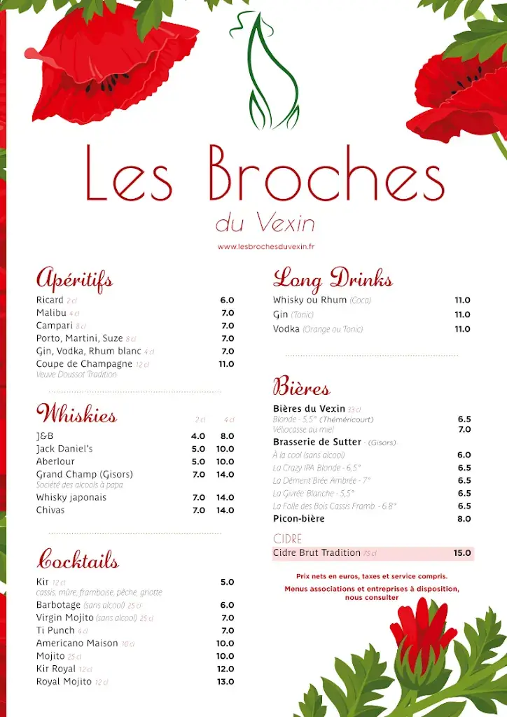 Menü_LES BROCHES DU VEXIN Au plaisir de régaler votre curiosité_Montgeroult_Bild_1
