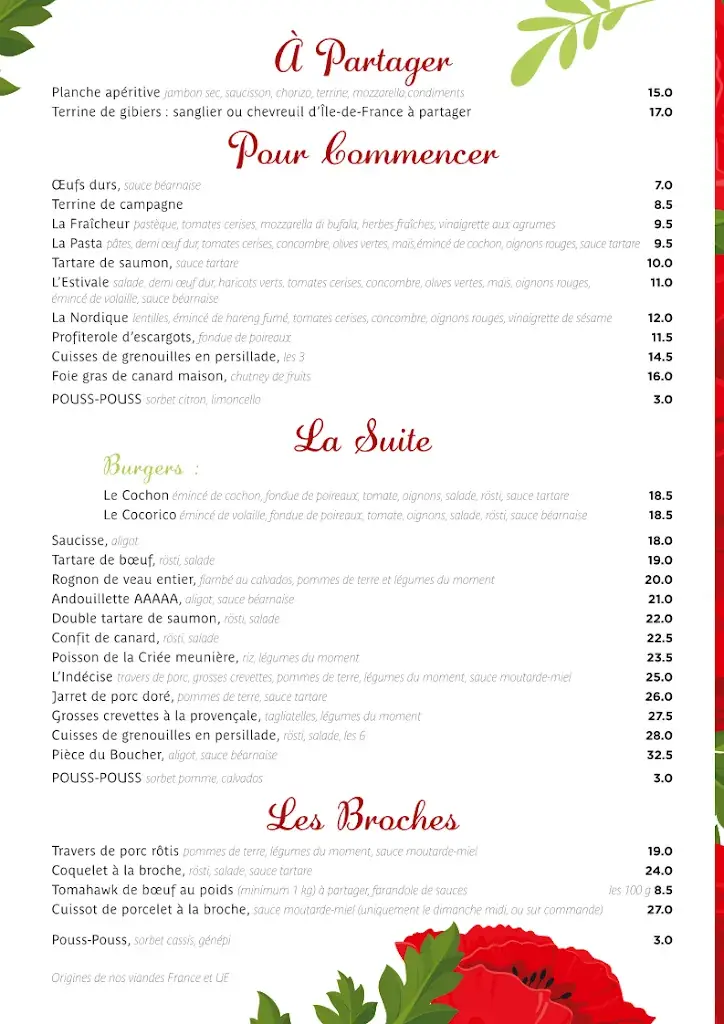 Menü_LES BROCHES DU VEXIN Au plaisir de régaler votre curiosité_Montgeroult_Bild_3