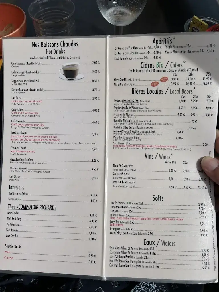 Menu_Le Père Baptiste_Wissant_image_1