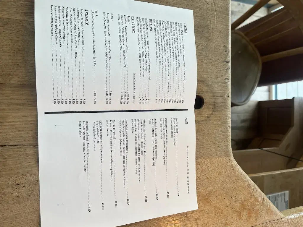 Menu_Le Tennis Wissant : Bar - Restaurant - Tennis Club_Wissant_image_3