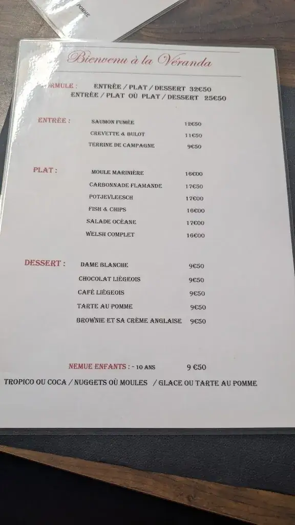 La Véranda_Wissant_menu_image_1