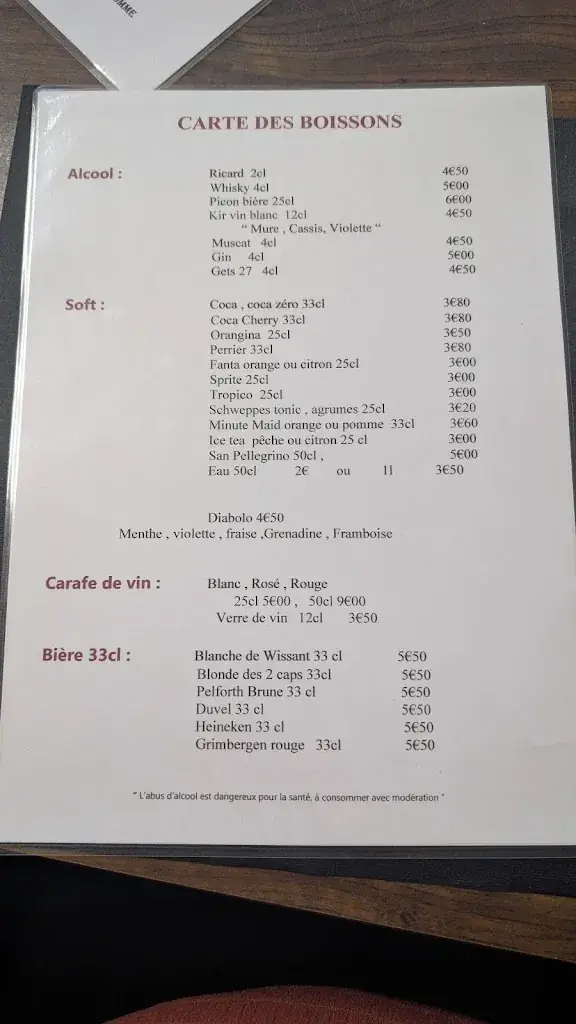 Menu_La Véranda_Wissant_image_2