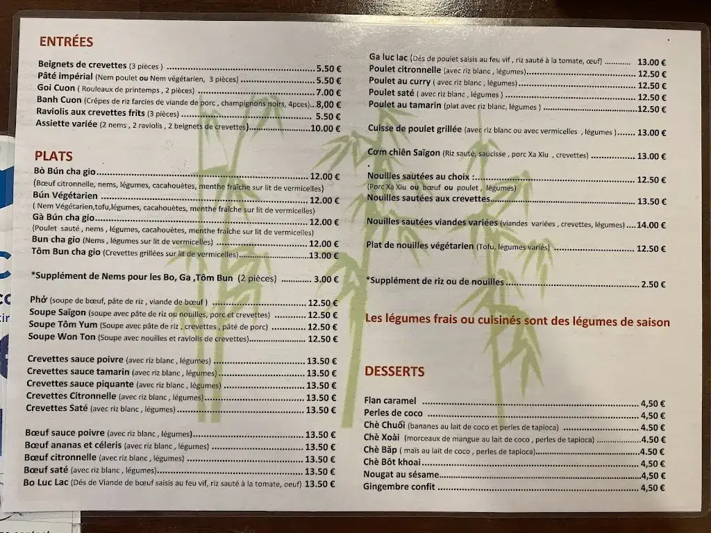 Menü_Saigon Bistro_Arcueil_Bild_1