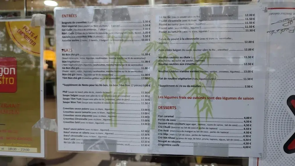 Menü_Saigon Bistro_Arcueil_Bild_2