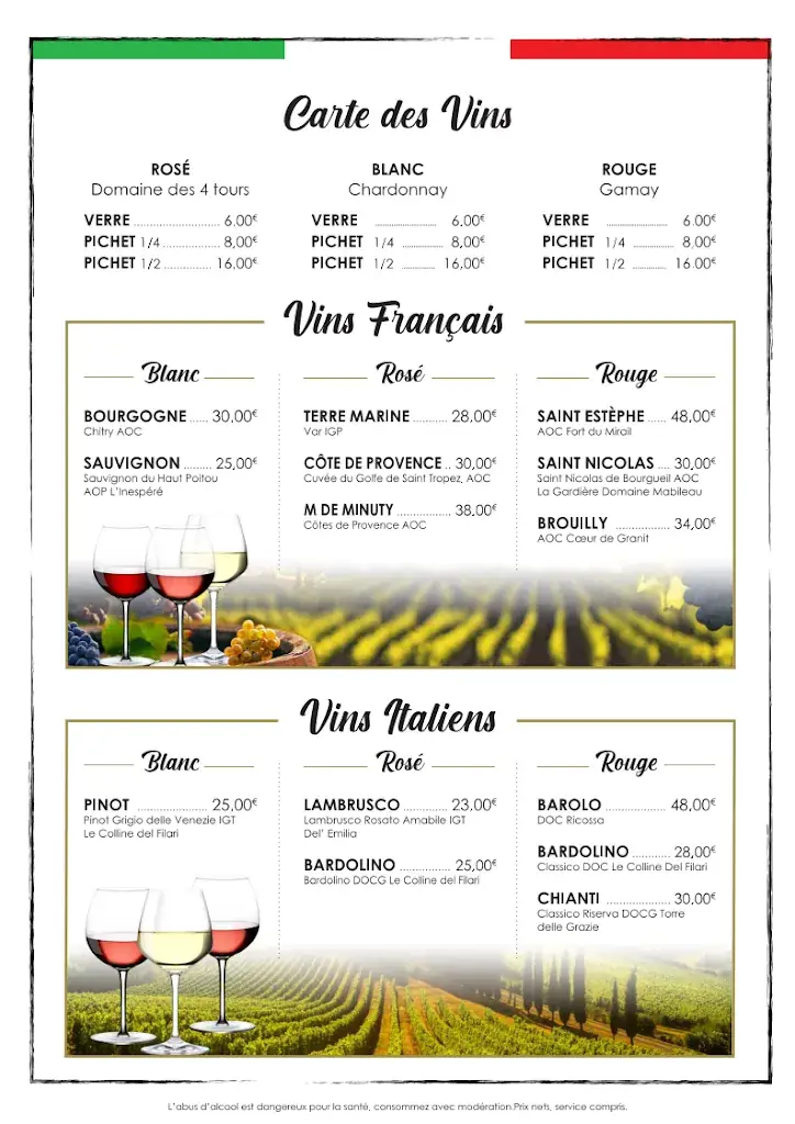 Menu_LE TRAIN DE VIE - RESTAURANT ITALIEN_Claye-Souilly_image_3