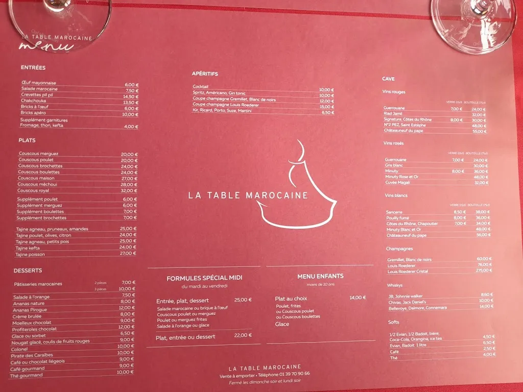 Menu_La Table Marocaine._Andrésy_image_2