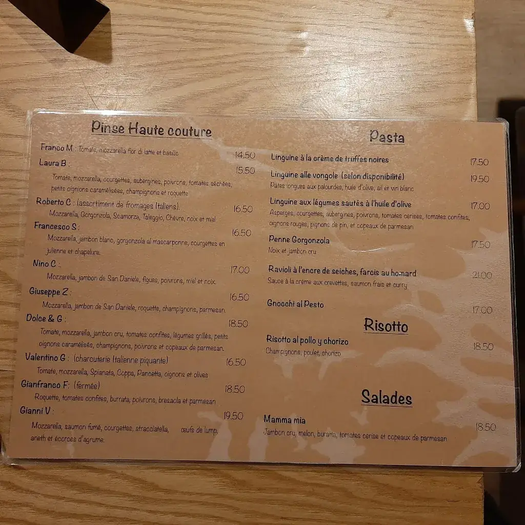 Menu_Mamma Mia Pinseria !_Conflans-Sainte-Honorine_image_1