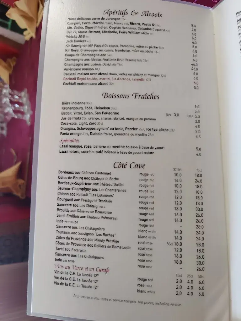 Menu_Star De L'inde_Moisselles_image_4