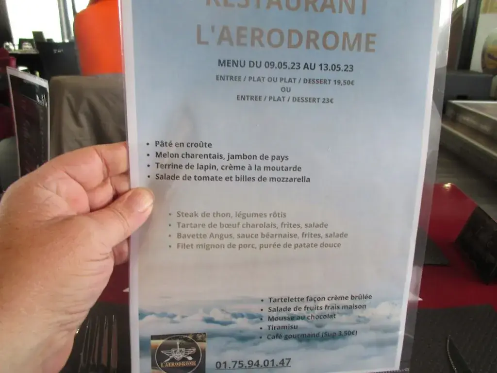Menu_Restaurant L'Aérodrome_Moisselles_image_3
