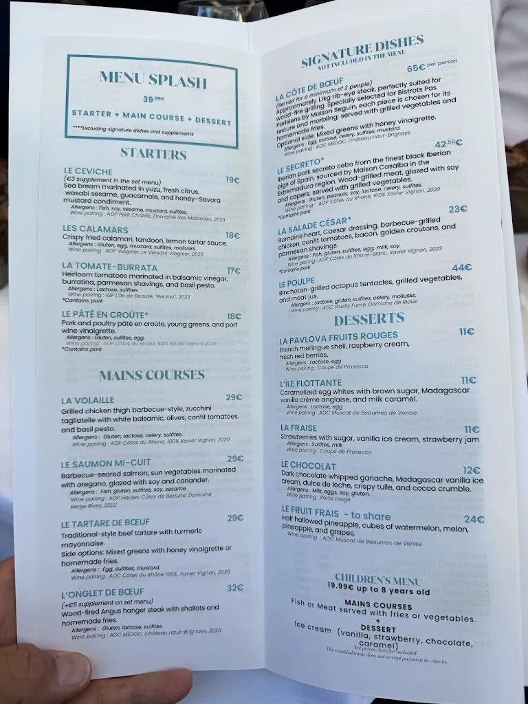 Menu_Bistrot Splash_Asnières-sur-Seine_image_1