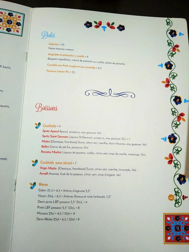 Menu_Gabin - Restaurant italien à Asnières-sur-Seine_Asnières-sur-Seine_image_2